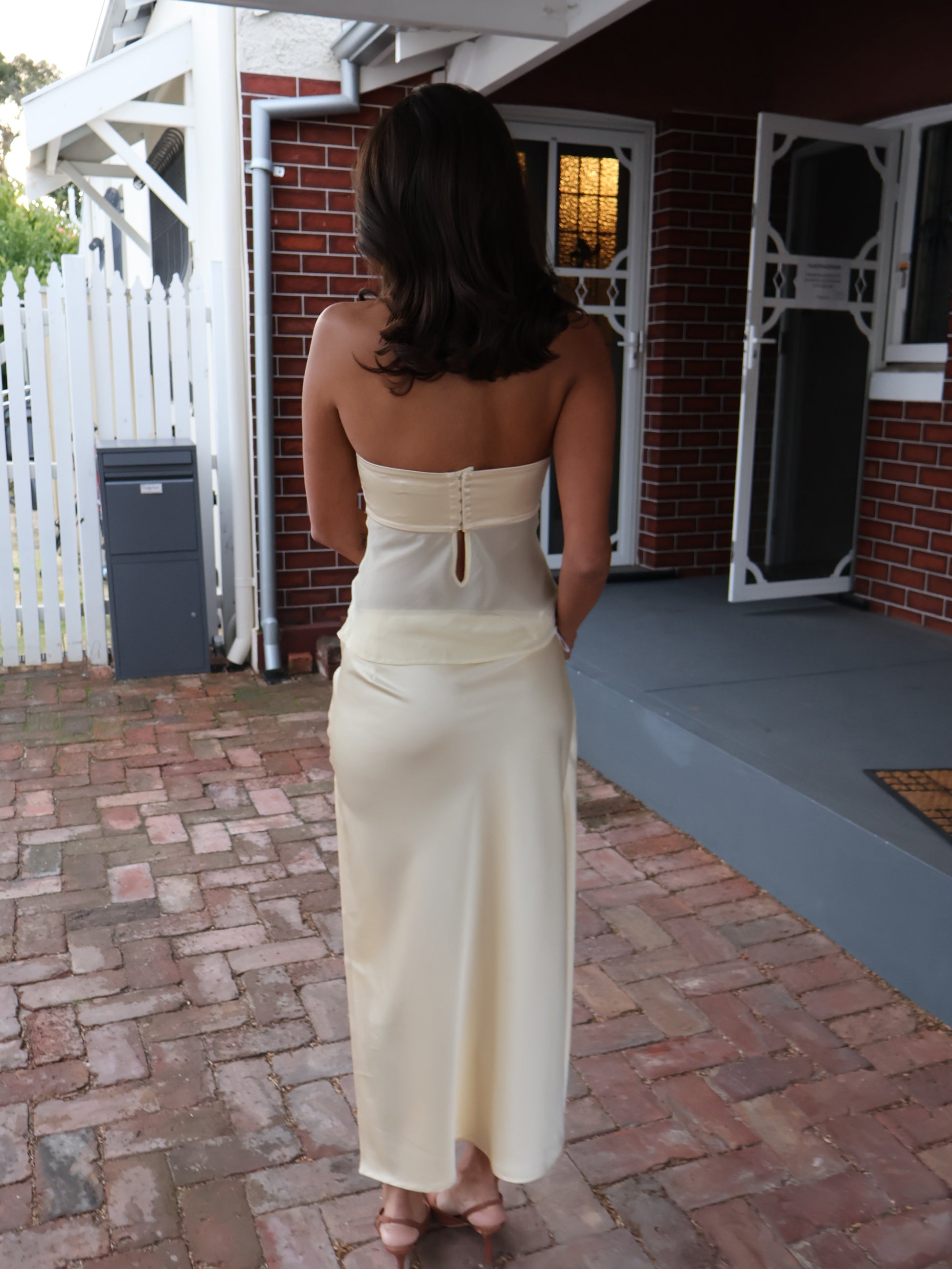 Patrice Strapless Top and Ricky Midi Skirt Set