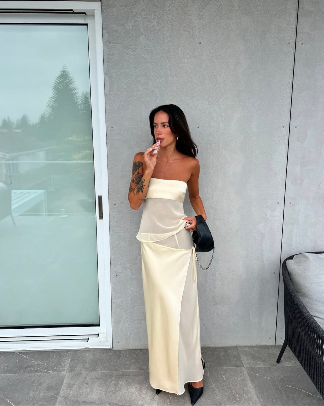 Patrice Strapless Top and Ricky Midi Skirt Set