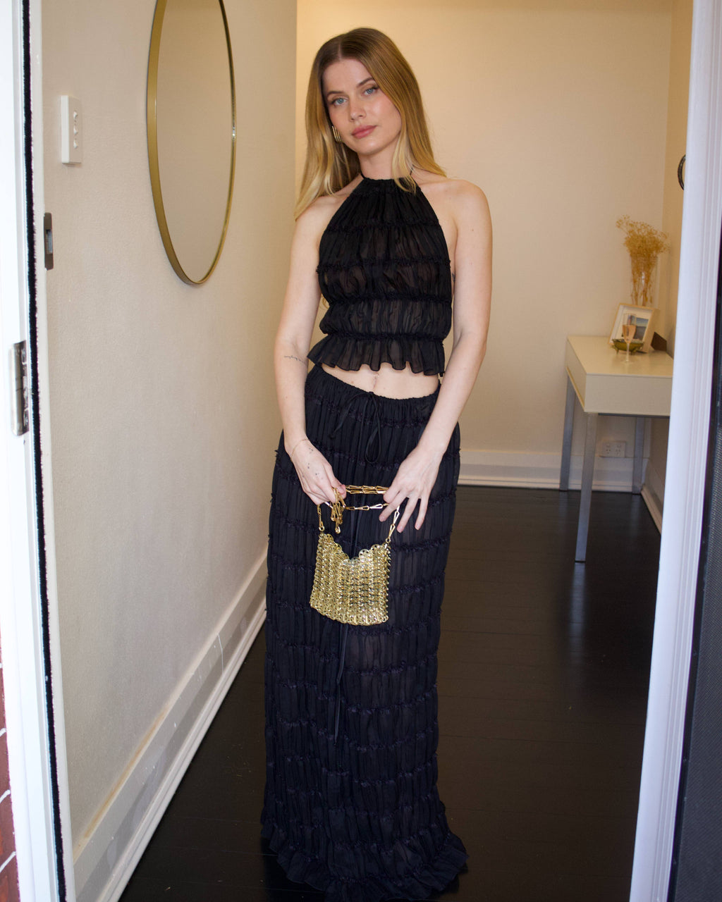 Juliette Halter and Skirt